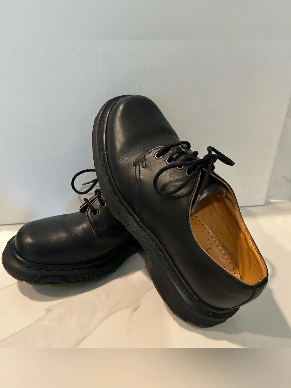 Dr. Martens Classic Black Leather Men’s Oxford Lace-Up Shoes Size 8 Men’s